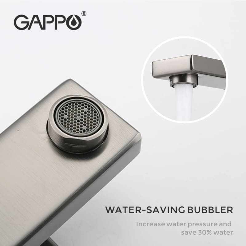 GAPPO luxury bathroom basin faucet single handle basin mixer Gun-Grey wash basin faucets G1017-9