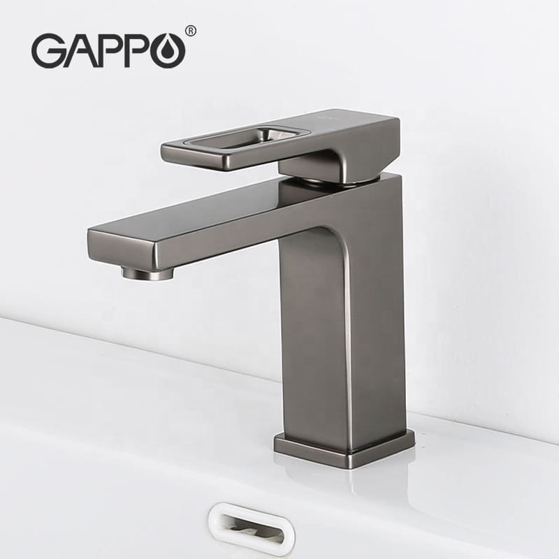 GAPPO luxury bathroom basin faucet single handle basin mixer Gun-Grey wash basin faucets G1017-9