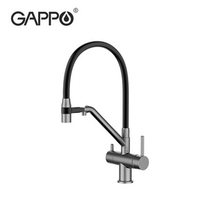 Gappo modern kitchen faucet gun gray brass sink kitchen faucets with filter two levels 3 way kitchen faucet G4398-89