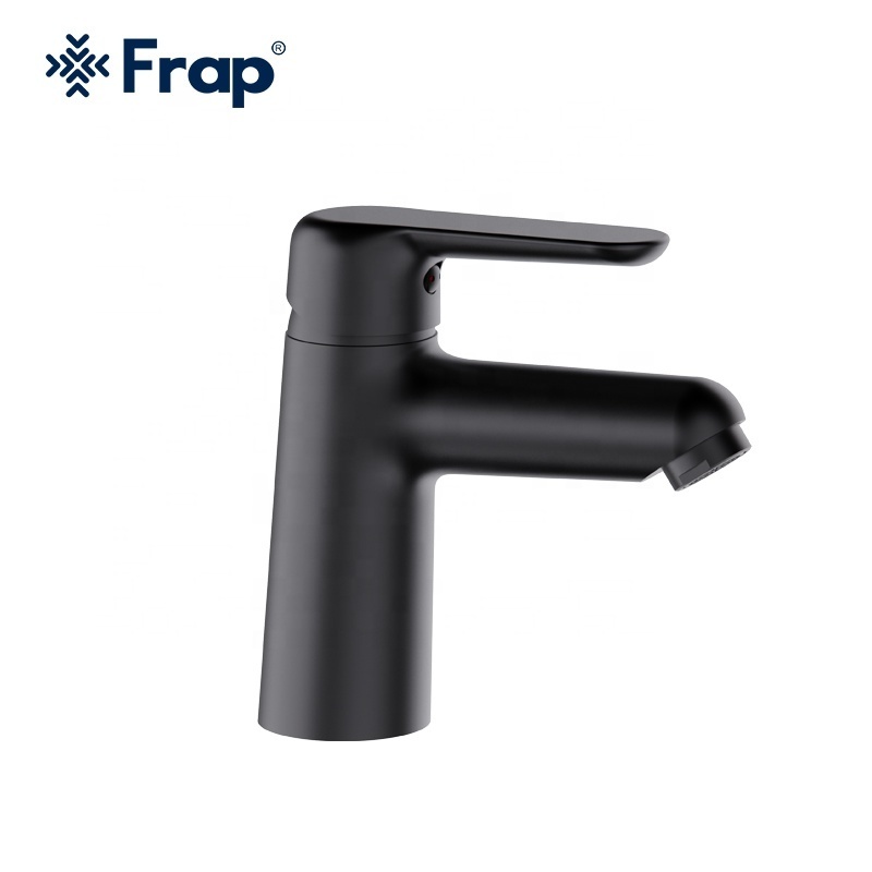 Hot sale brass bathroom faucets basin tap black bathroom faucets hot and cold water mixer F1017-6