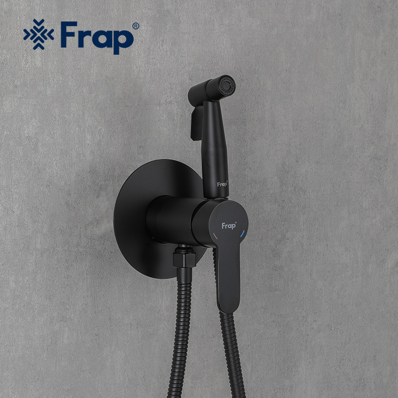 Frap luxury hygienic shower bidet black faucet bidet toilet wall mounted SUS304 bidet faucets F72801-6