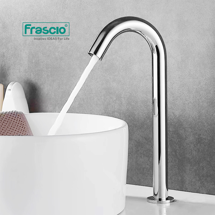 Frascio Hot Sale Automatic Infrared Sensor Touchless Kitchen Bathroom Faucets Sink Pull Faucet With Sensor Automatic Faucet