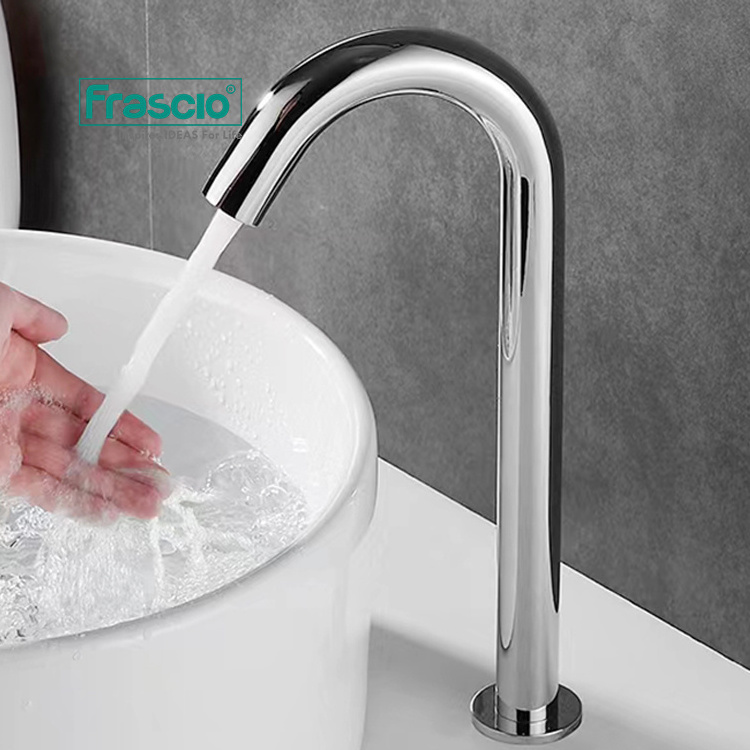 Frascio Hot Sale Automatic Infrared Sensor Touchless Kitchen Bathroom Faucets Sink Pull Faucet With Sensor Automatic Faucet