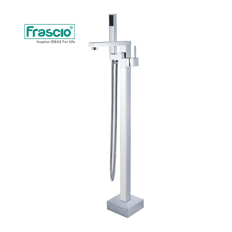 Frascio High Quality Single Handle Bath Tub Free Standing Faucet In Chrome Color For Bathtub Bathroom Faucet For Bathtubs