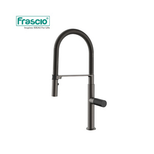 Frascio Contemporary Multi-color Pull Out Spring Kitchen Faucet Brass Kitchen Faucet Gold Sink Mixer Kitchen Faucet Adjustable