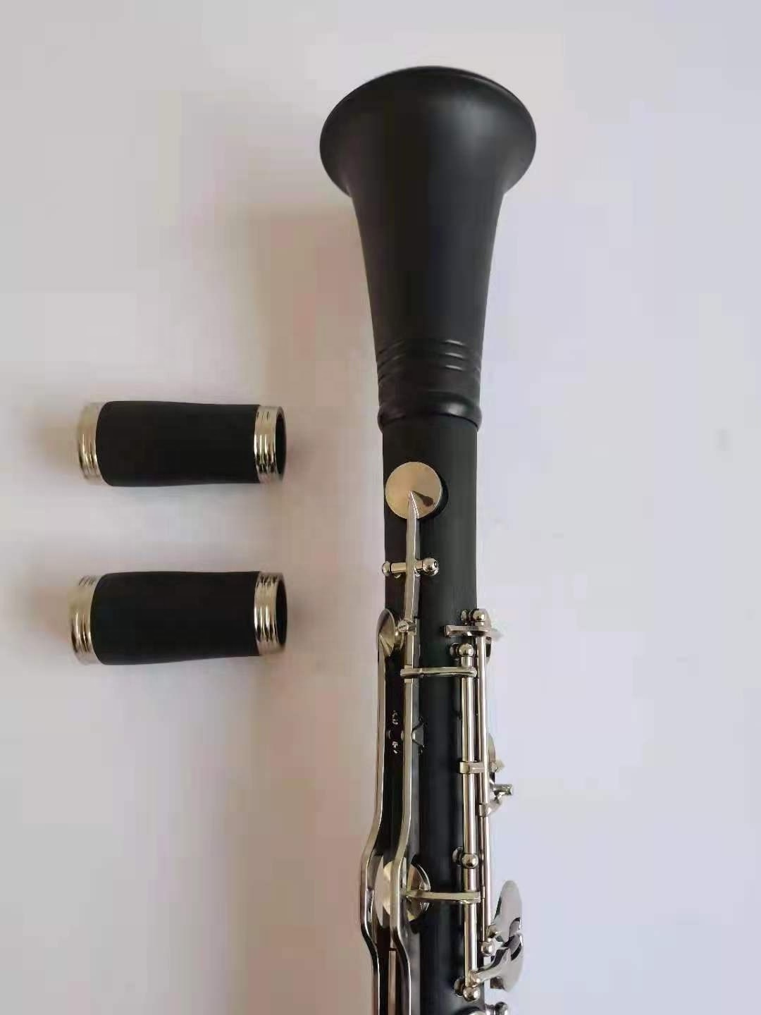 18k G ABS Clarinet Good quality OEM 18 key black G tone ABS Clarinet with casing pads or leather pades (JCL-185)