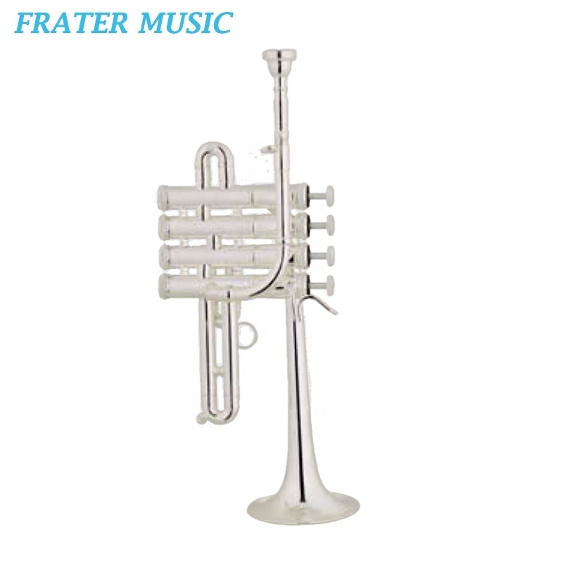 High grade Silver plated surface treatment Bb / A tone piston / valve Piccolo Trumpet (JTR-325)