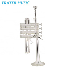 High grade Silver plated surface treatment Bb / A tone piston / valve Piccolo Trumpet (JTR-325)