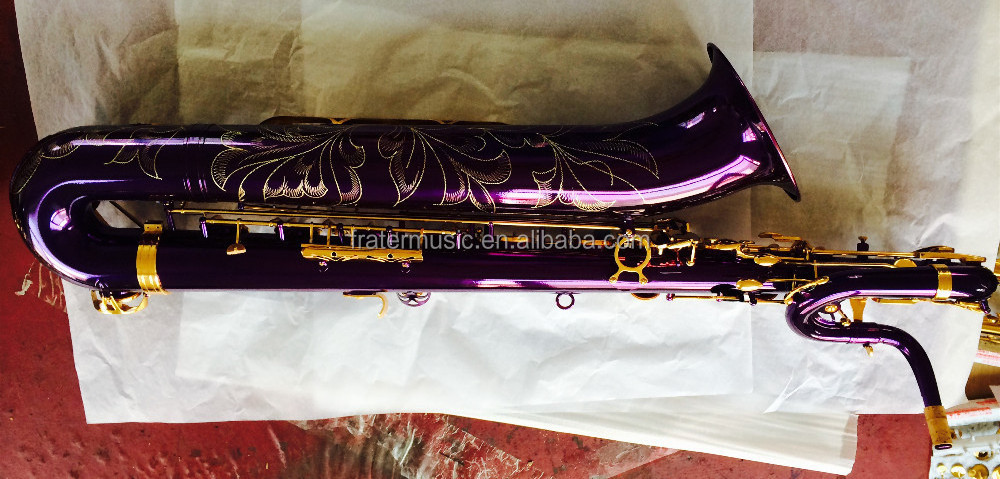 High grade Eb key Baritone Saxophone with Archaize surface treatment or purple color surface (JBS-1101)