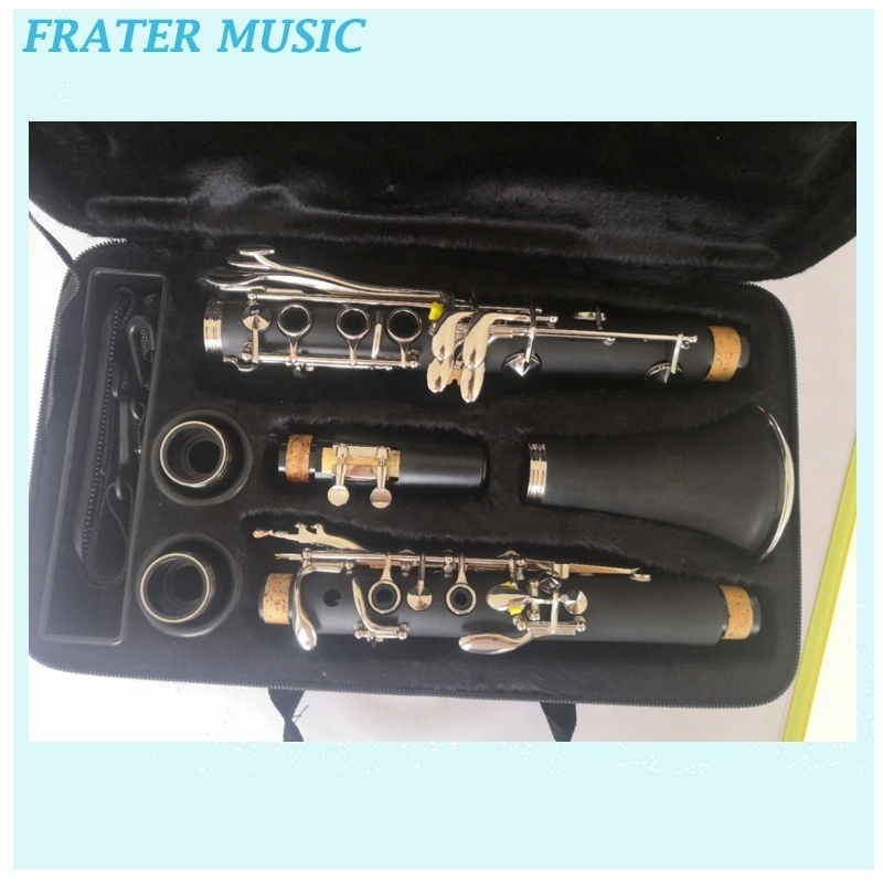 18k Bb ABS Clarinet Good quality OEM 18 key black Bb tone ABS Clarinet / Clarinete / Klarinette with nickel plated key (JCL-121)