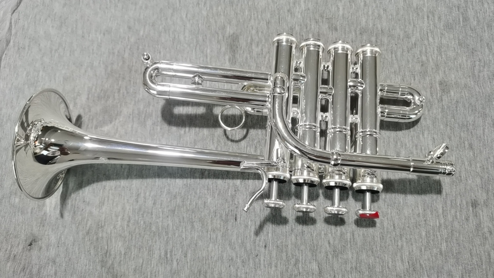 High grade Silver plated surface treatment Bb / A tone piston / valve Piccolo Trumpet (JTR-325)