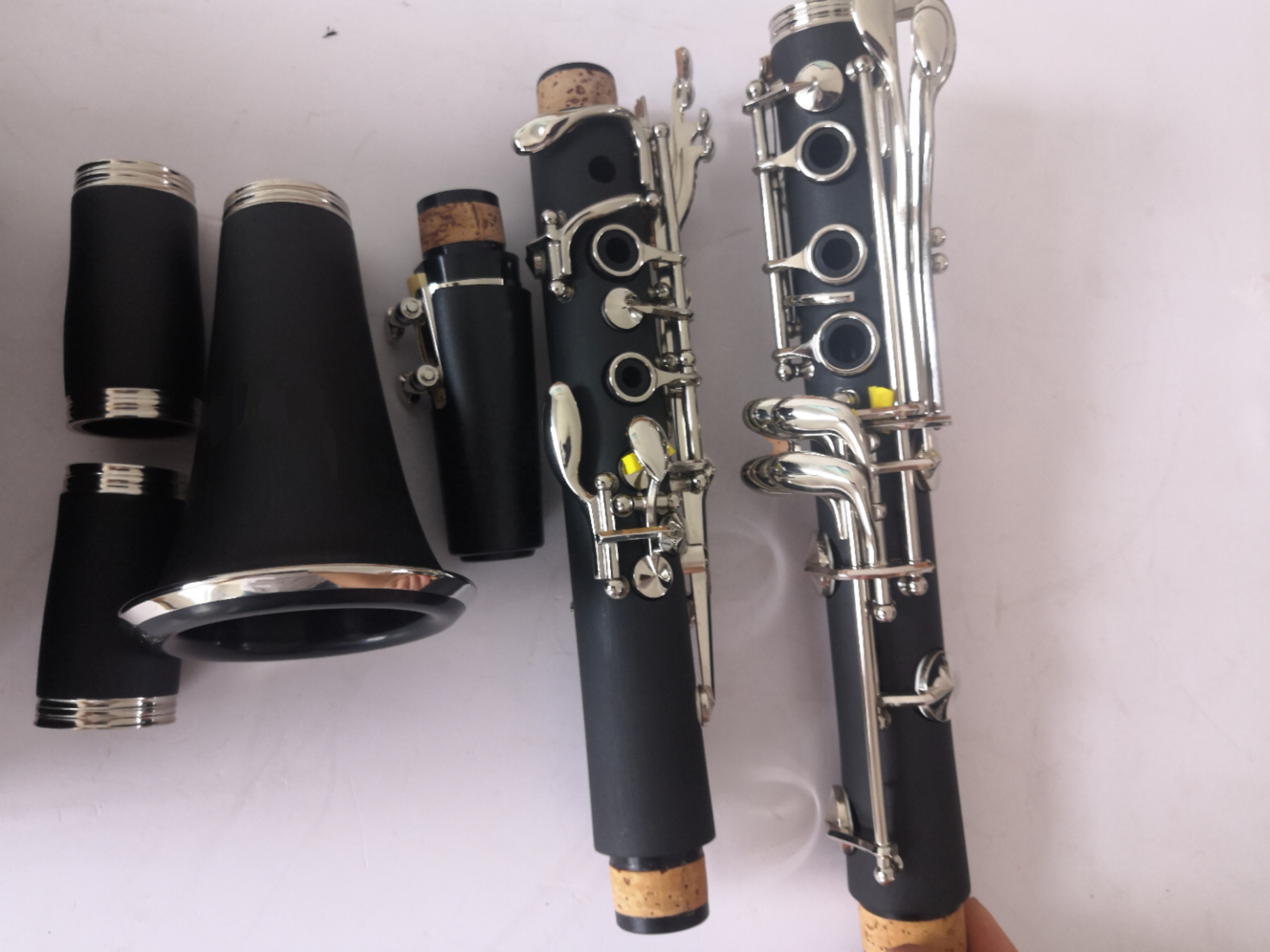 18k Bb ABS Clarinet Good quality OEM 18 key black Bb tone ABS Clarinet / Clarinete / Klarinette with nickel plated key (JCL-121)