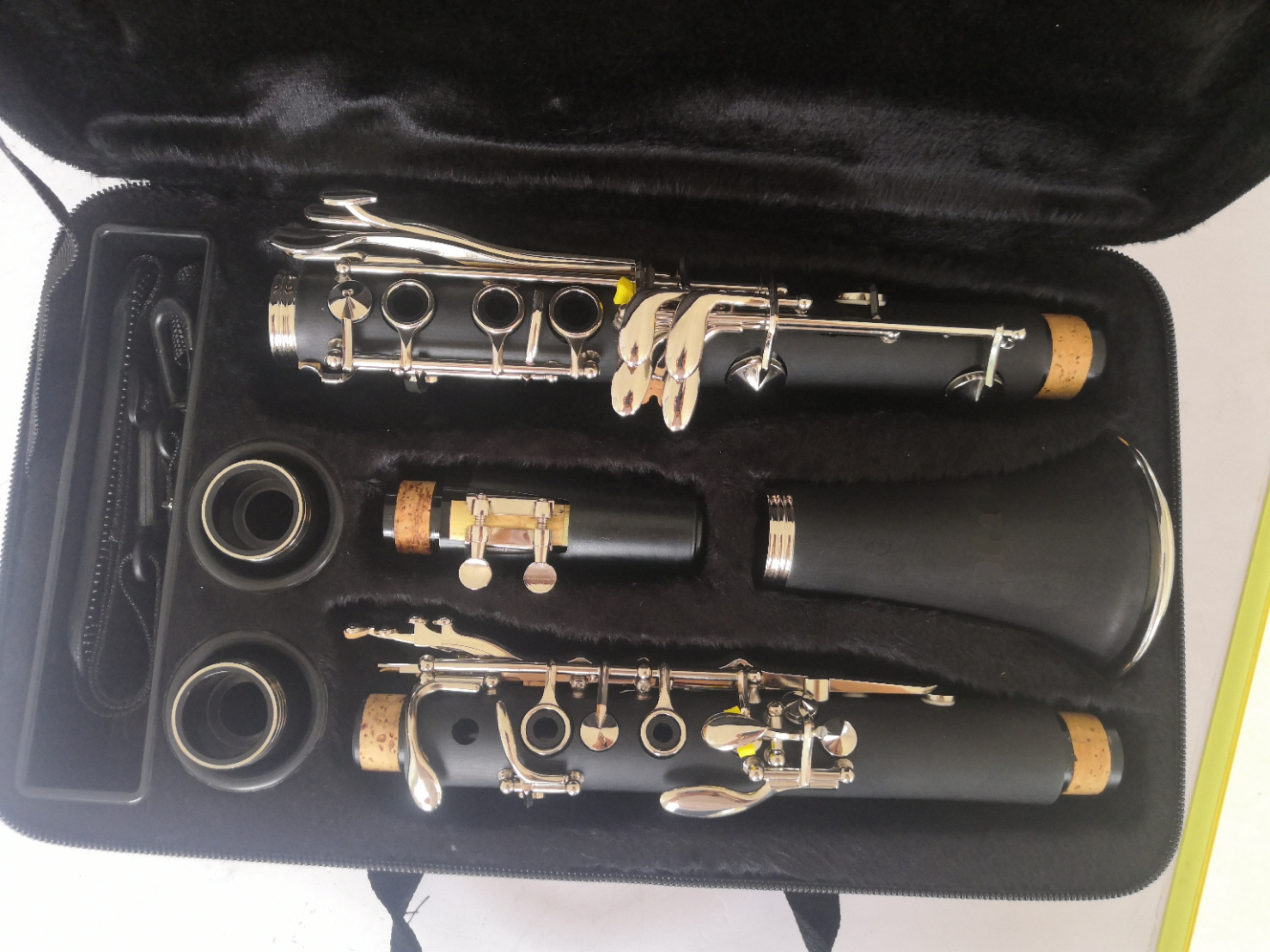 18k Bb ABS Clarinet Good quality OEM 18 key black Bb tone ABS Clarinet / Clarinete / Klarinette with nickel plated key (JCL-121)