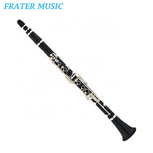 High quality Bb flat 17 keys ebony wood Clarinet with silver plated keys (JCL-250)