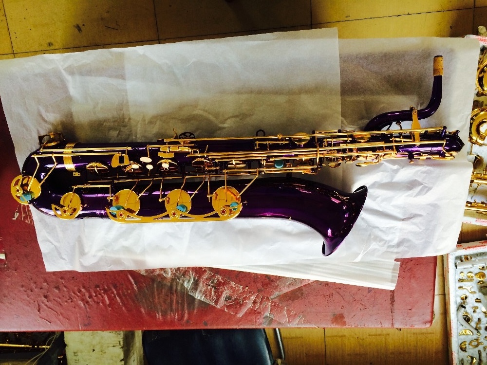 High grade Eb key Baritone Saxophone with Archaize surface treatment or purple color surface (JBS-1101)