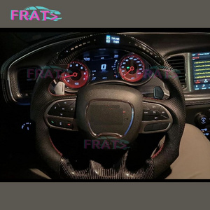 Upgrade high-quality D shaped sport LED carbon fiber steering wheel Dodge/Jeep Grand Cherokee/SXT/GT/RT/SRT/HELLCAT