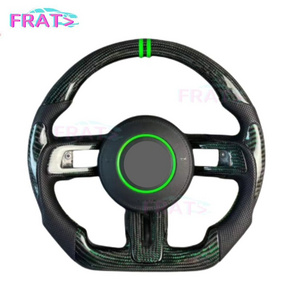 Sport style Racing Car Carbon Fiber Steering Wheel Fit for Ford Mustang 2018 2019 2020 2021 Custom Car Steering Wheel