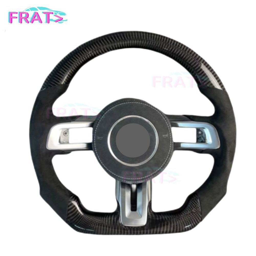 Sport style Racing Car Carbon Fiber Steering Wheel Bodykit Replacement Fit for 2010-2012 V6, GT or GT500 2013-2014 GT base