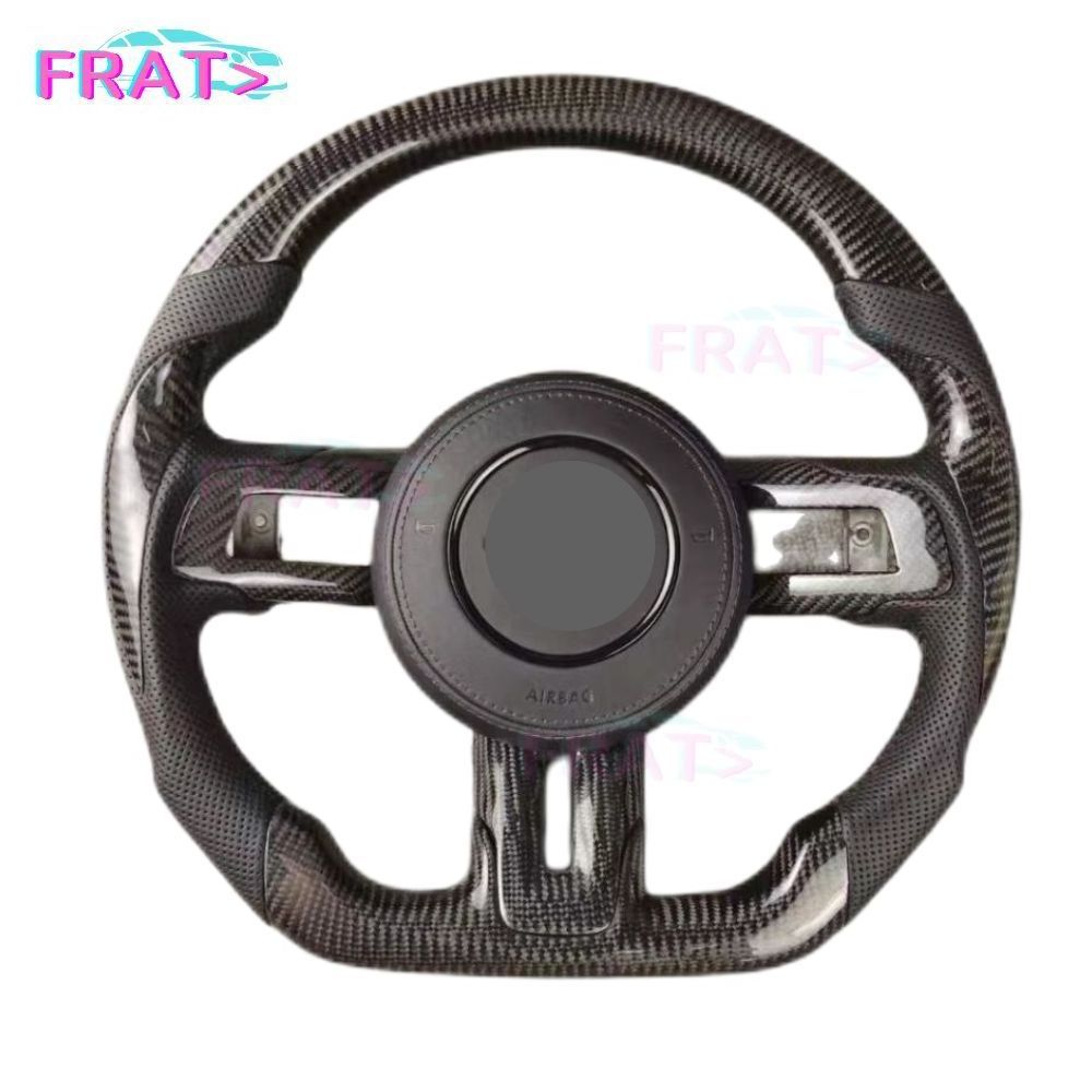 Sport style Racing Car Carbon Fiber Steering Wheel Fit for Ford Mustang 2018 2019 2020 2021 Custom Car Steering Wheel