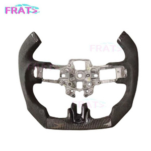 Customization carbon fiber steering wheel racing car Leather steering wheel for mustang 2015-2022