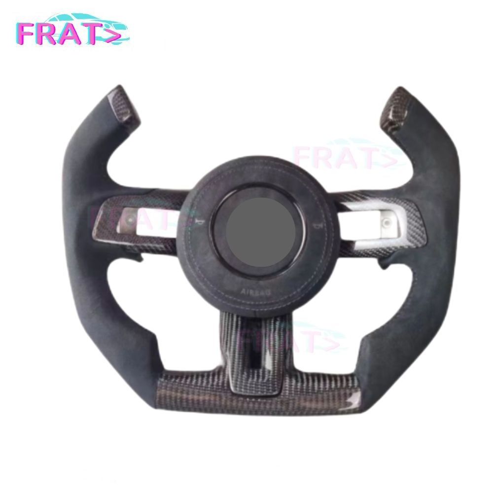 Customization carbon fiber steering wheel racing car Leather steering wheel for mustang 2015-2022