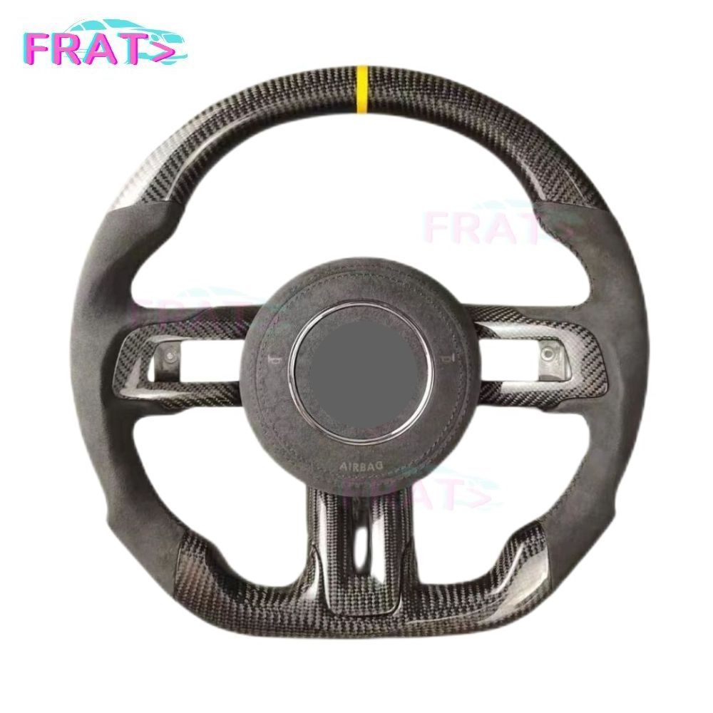 Sport style Racing Car Carbon Fiber Steering Wheel Fit for Ford Mustang 2018 2019 2020 2021 Custom Car Steering Wheel