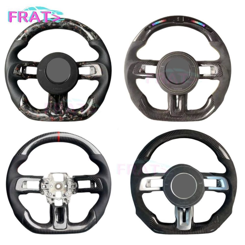 Wholesale custom car racing steering wheel for 2010-2014 Ford Mustang Base, GT, Shelby GT500 Carbon Fiber Steering Wheel