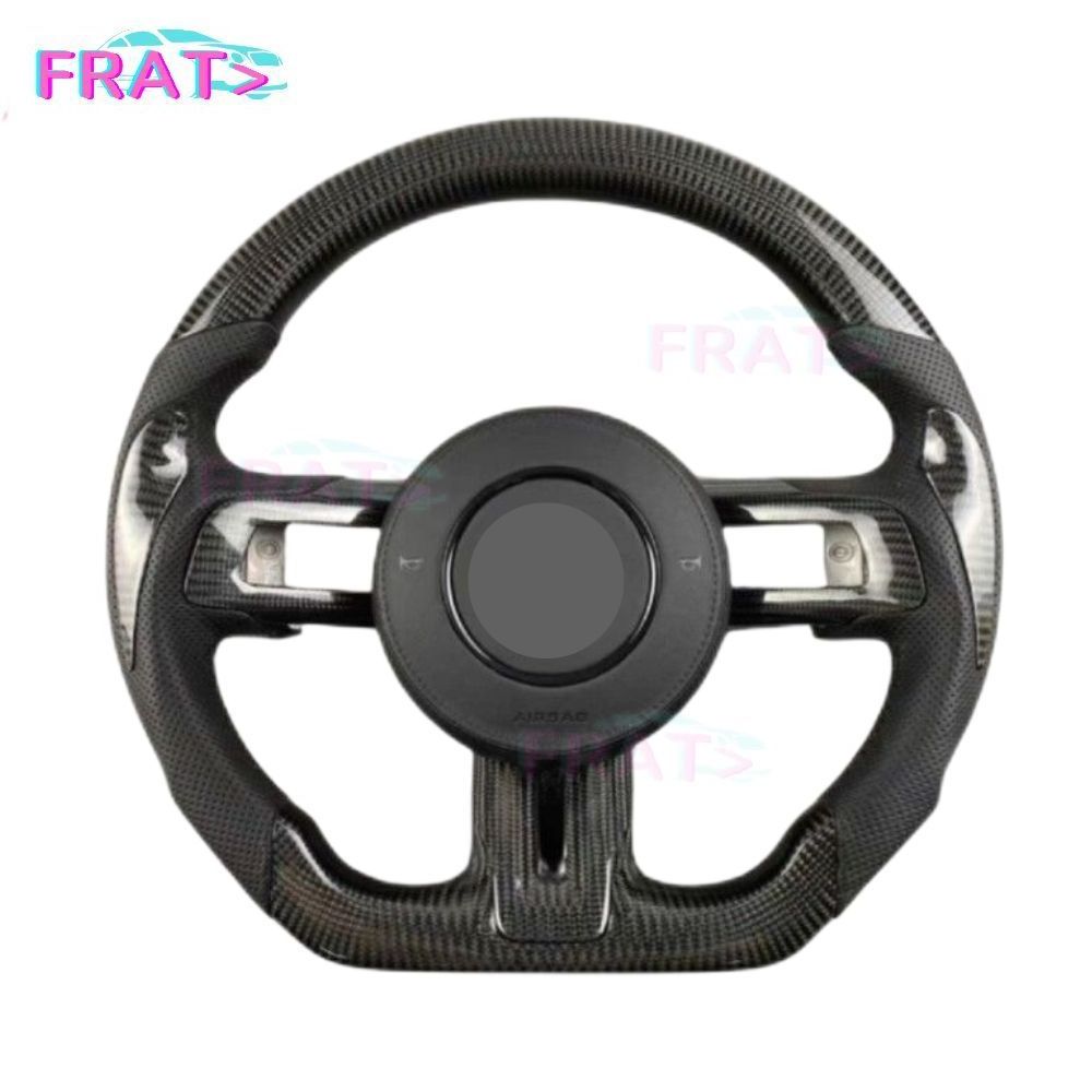 Wholesale custom car racing steering wheel for 2010-2014 Ford Mustang Base, GT, Shelby GT500 Carbon Fiber Steering Wheel