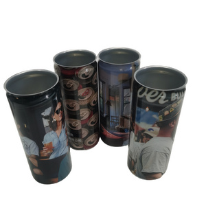 FRD Recyclable Soda color customized empty cans aluminium 250ml 8.3oz aluminum slim drink beverage can