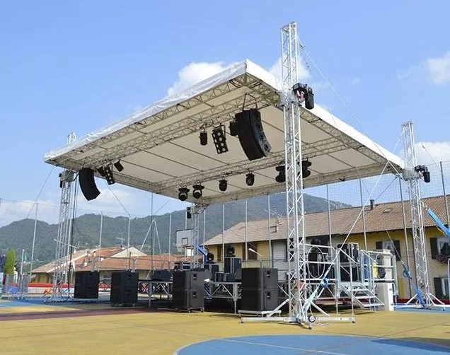 Lighting Dj Stand  With Roof Truss Display Stage Lifting Truss Event System  For Concert