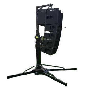 Line Array Speaker Truss Lifting Stand Black Heavy Duty Hand Crank  Lift System