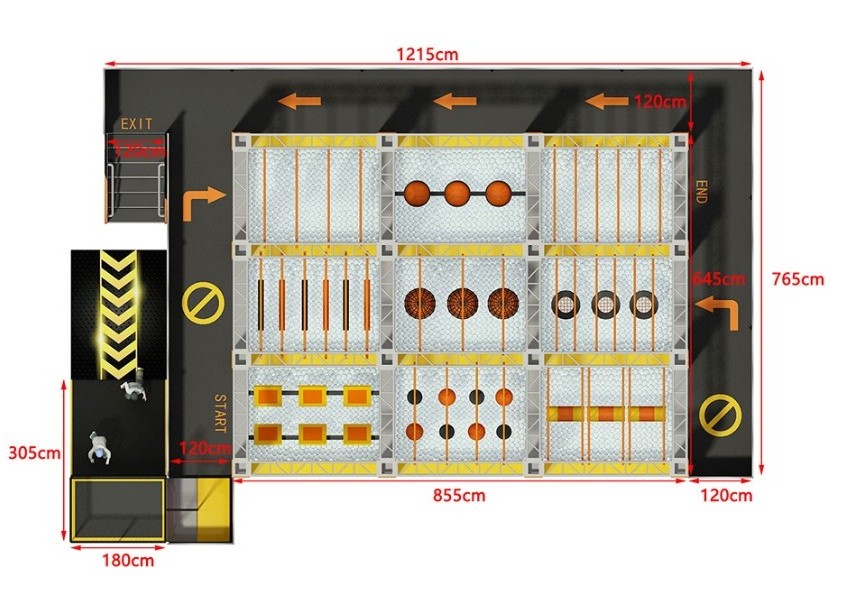 Adults  Training  American Ninja Warrior Obstacle Course Indoor Trampoline  Park Equipment