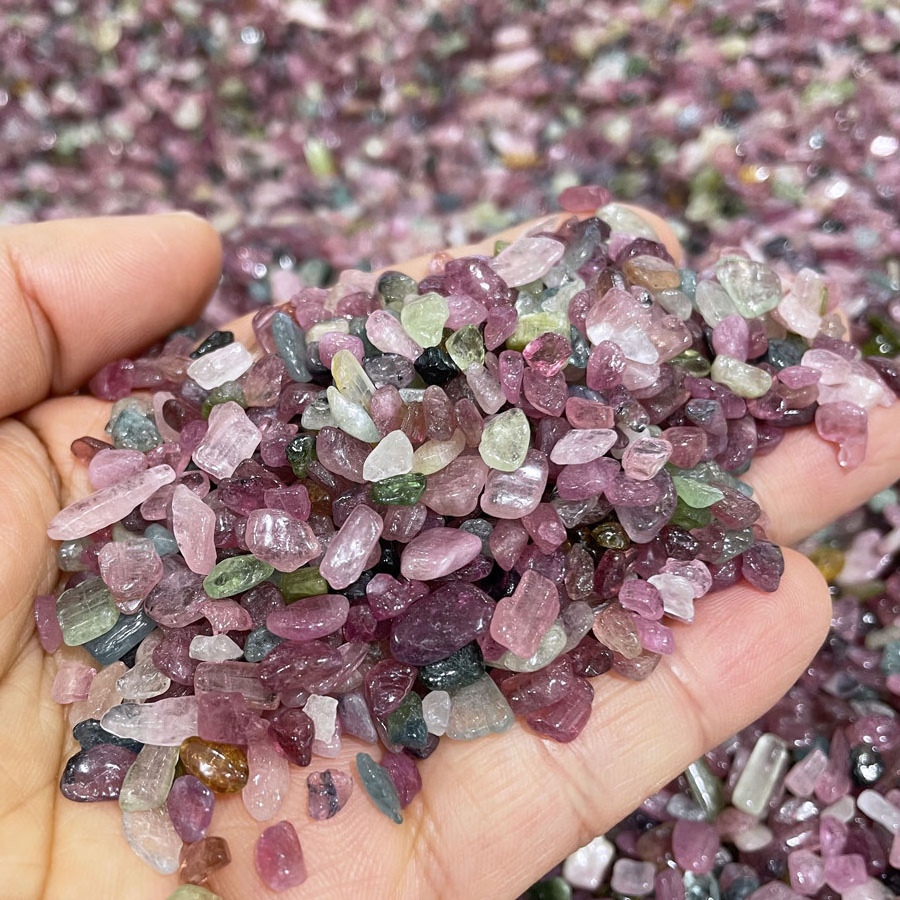 Wholesale Colorful Gemstones Healing Craft Rainbow Tourmaline Chips