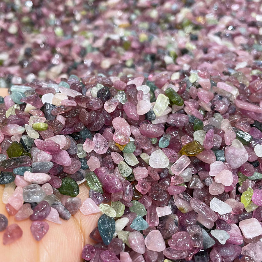 Wholesale Colorful Gemstones Healing Craft Rainbow Tourmaline Chips