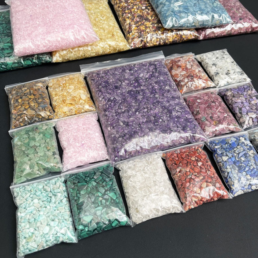 Natural Crystal Chips 100g Wholesale Stones And Crystals Polished Meditation Gravel Crystal Chips For Healing