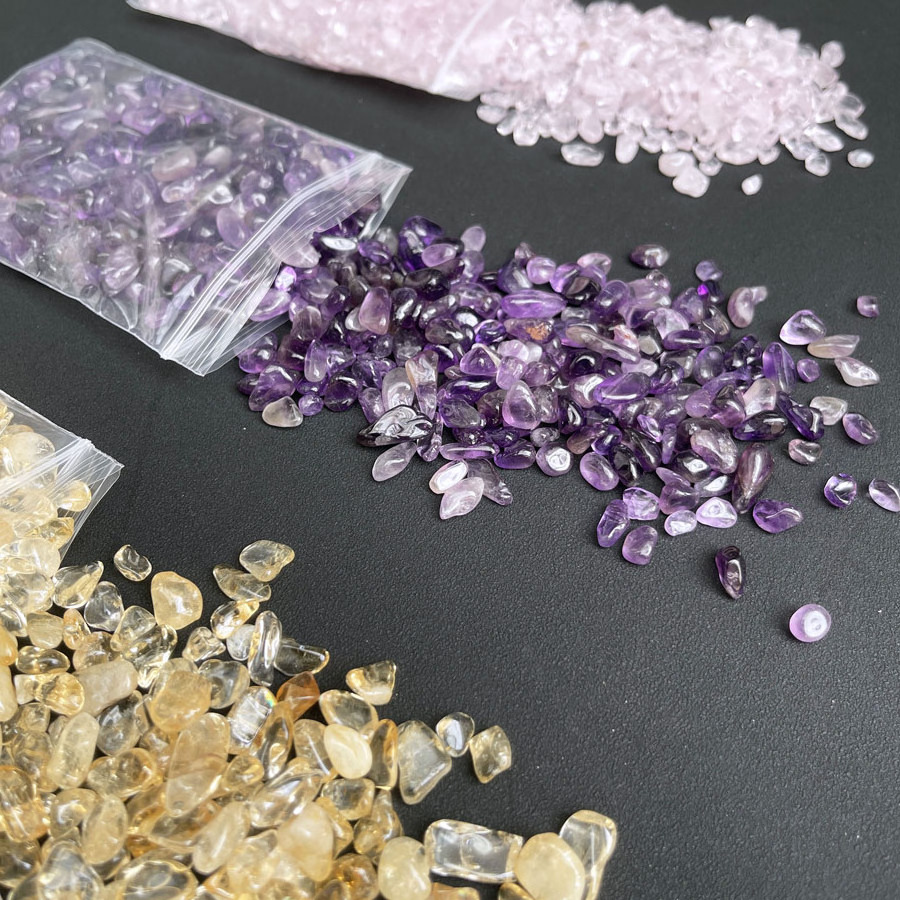 Natural Crystal Chips 100g Wholesale Stones And Crystals Polished Meditation Gravel Crystal Chips For Healing