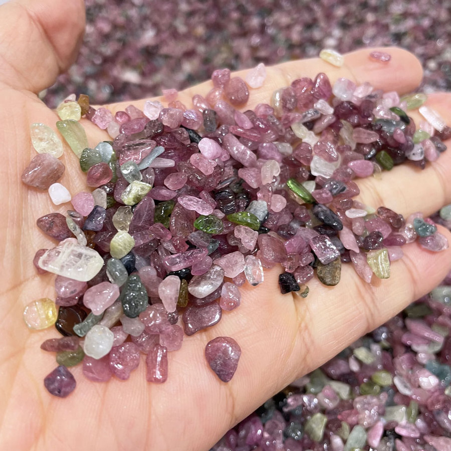 Wholesale Colorful Gemstones Healing Craft Rainbow Tourmaline Chips