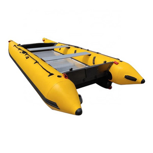 4.3m inflatable sailing catamaran with speed tubes sport speedy fishing boats