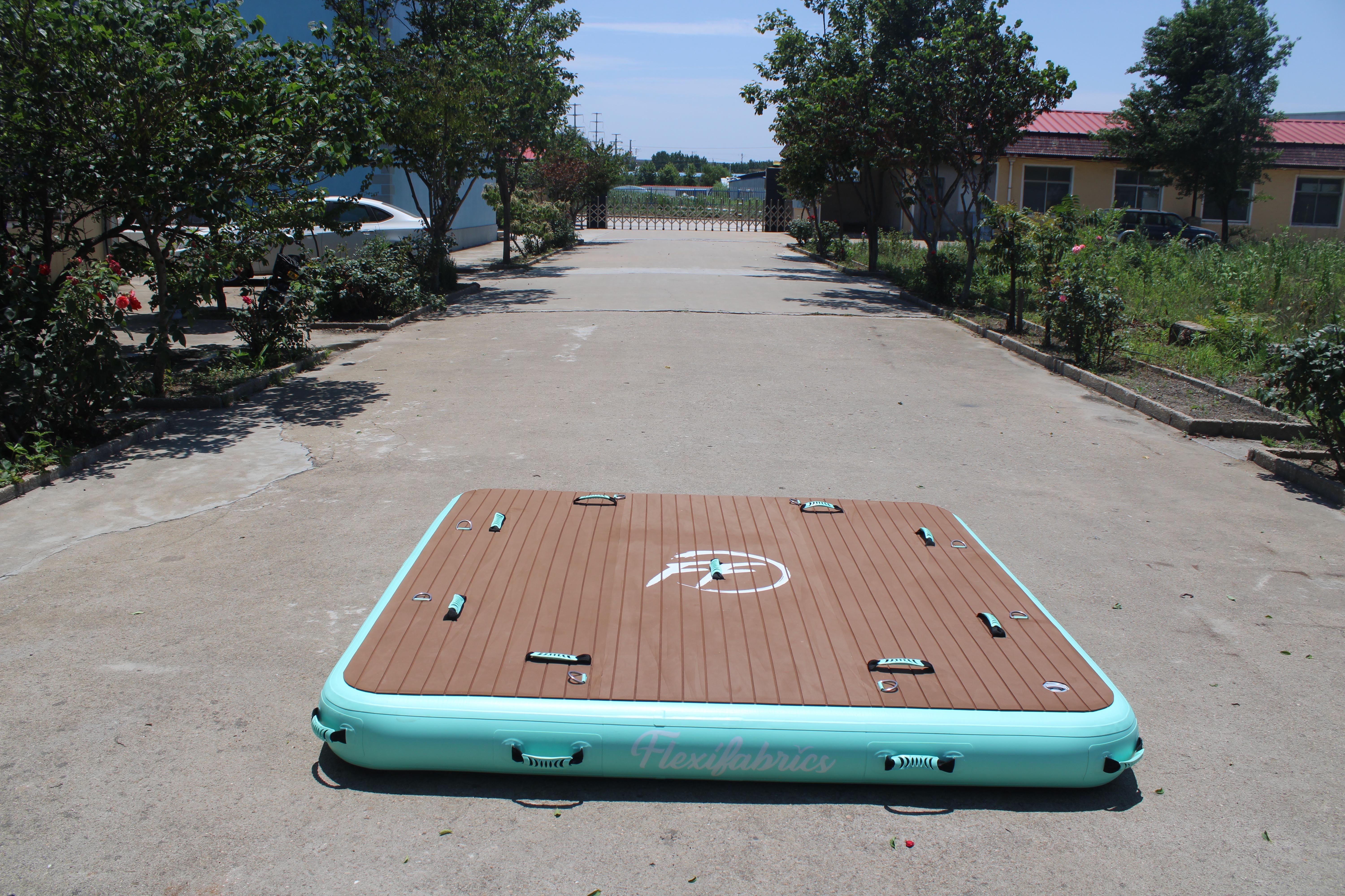 Customize Inflatable Dock Deck Inflatable Floating Platform On Water Use