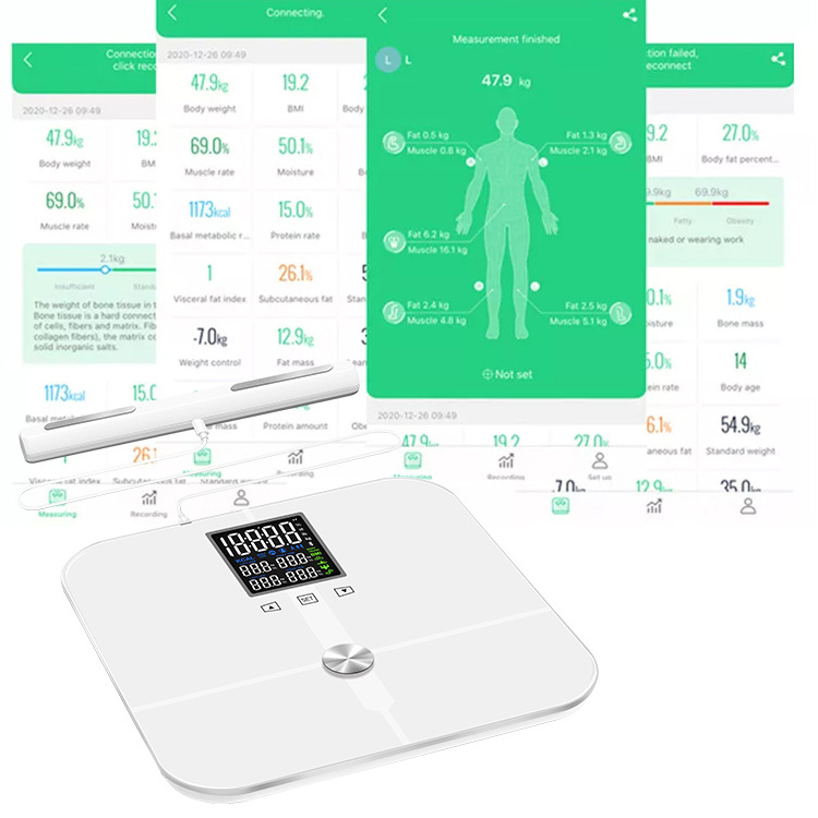 2024 Electric Weight Scale Smart Body Fat Portable Weighing Digital Scale 180kg Bathroom Scales Machine