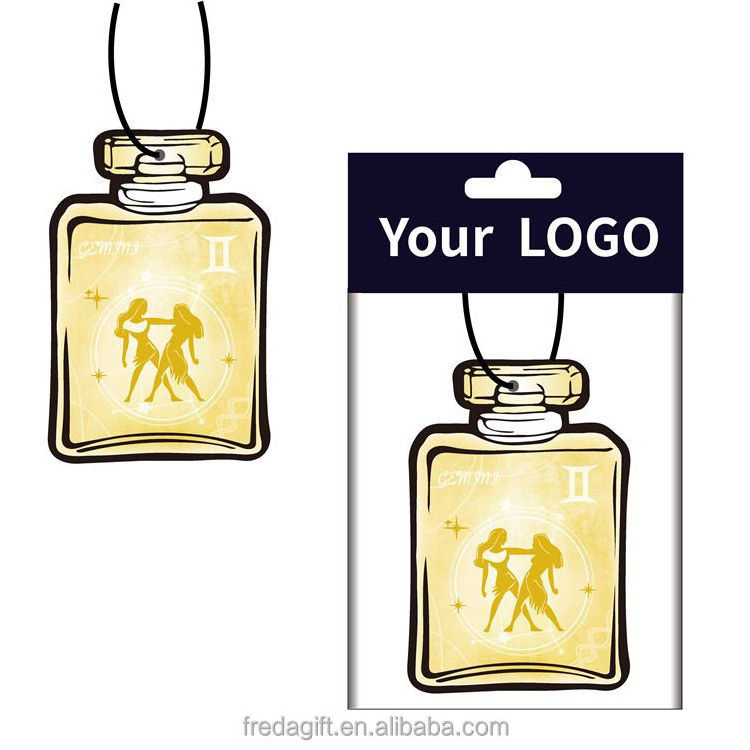 Wholesale Custom Logo Personal Perfume Pendant Hanging Organic Paper Car Air Freshener