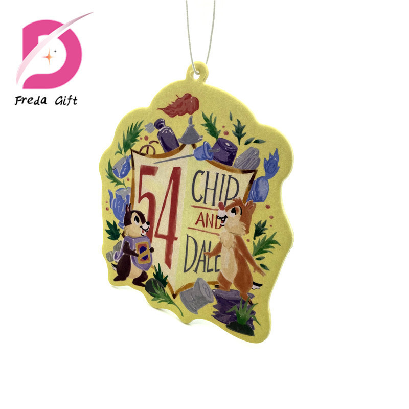 Customized Size Scent Perfume Hanging Paper Car Air Freshener Custom OEM Logo Krell Design Fragrance Origin Type Washroom Shape