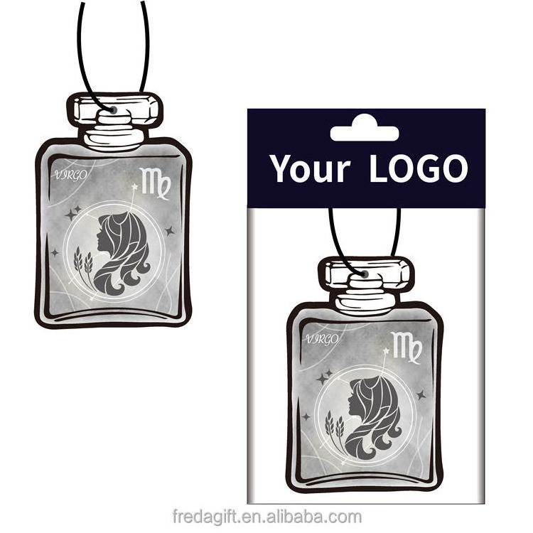 Wholesale Custom Logo Personal Perfume Pendant Hanging Organic Paper Car Air Freshener