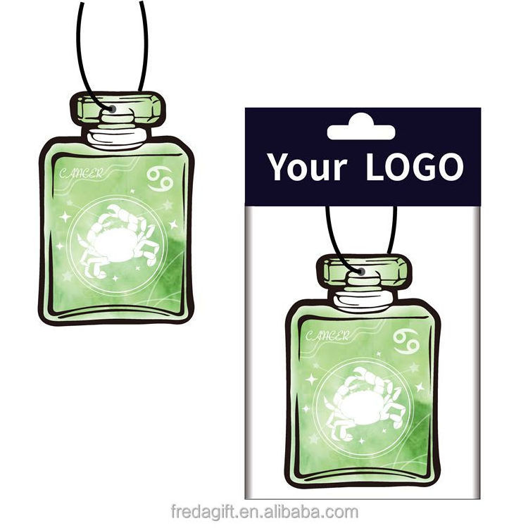 Wholesale Custom Logo Personal Perfume Pendant Hanging Organic Paper Car Air Freshener