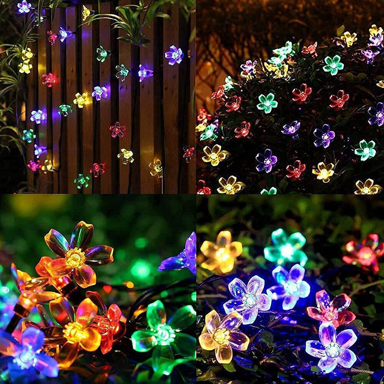 Outdoor Commercial Bulb Decorative Light LED Bulb String 8M LED Christmas Solar String Lights Solar Light Lamp For Decoration