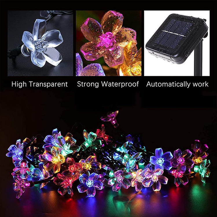 Outdoor Commercial Bulb Decorative Light LED Bulb String 8M LED Christmas Solar String Lights Solar Light Lamp For Decoration