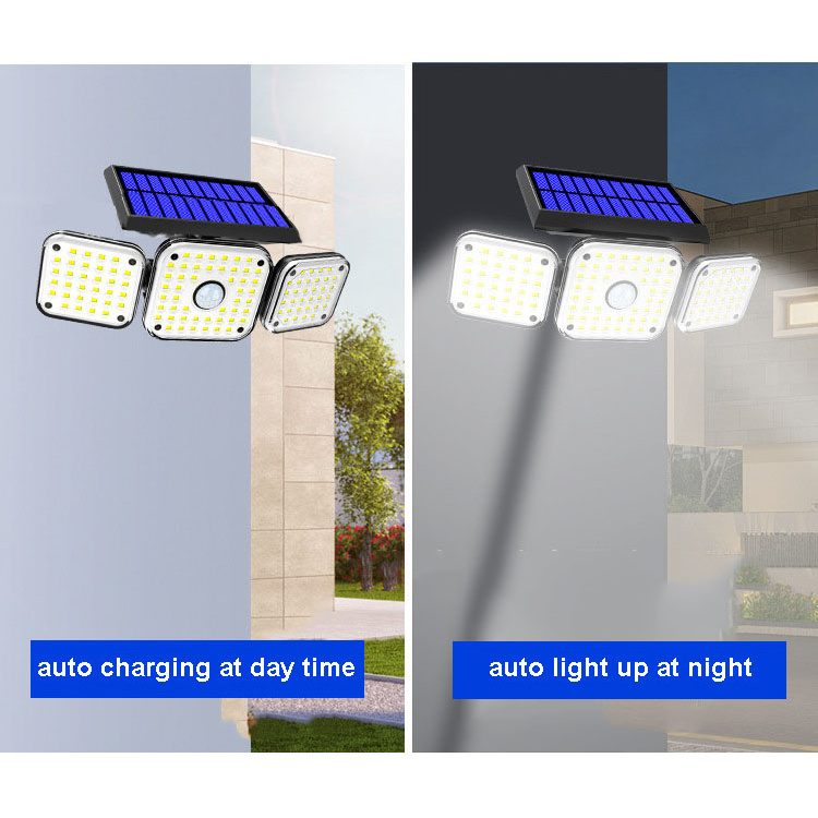 Solar Garden Lights Outdoor Waterproof Led Motion Sensor Wall Light Rechargeable Lamp LED Solar Light With PIR Sensor