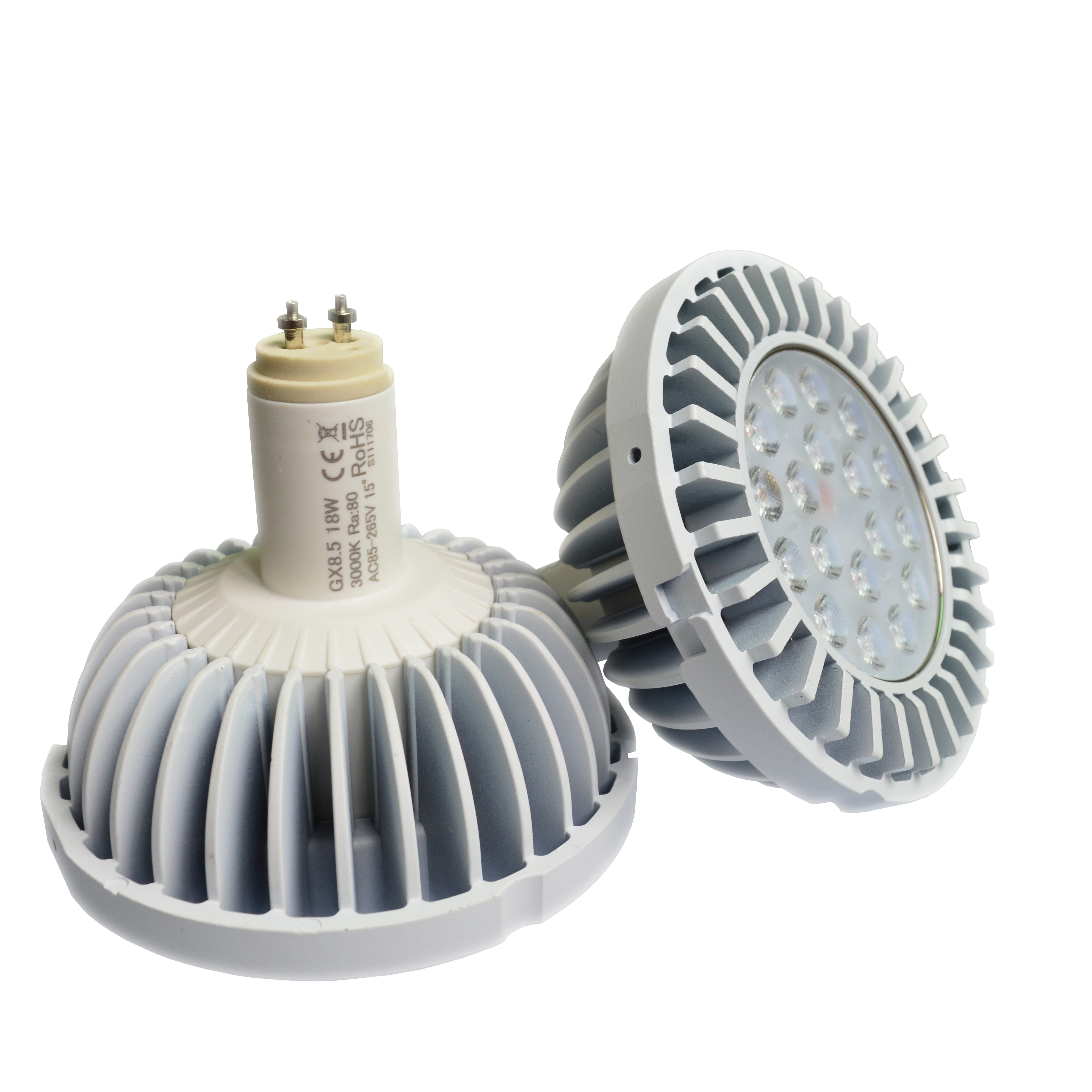 Aluminum GX8.5/GU10/G53 Spotlights No Built-in Fan Dimmable Bulb 20W 25W 30W  LED light AR111