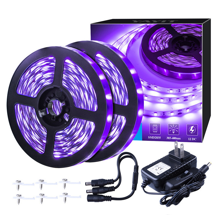 UV Light Strip USB UV Black Led Strip Light 390nm-400nm Super Bright Uv Strip for Fluorescent Dark Party