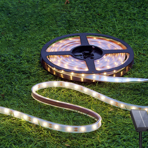 Custom Solar Led Strip Light Dimmable waterproof  Garden Solar Powered RGB light strip Magic color LED Strip Light Outdoor